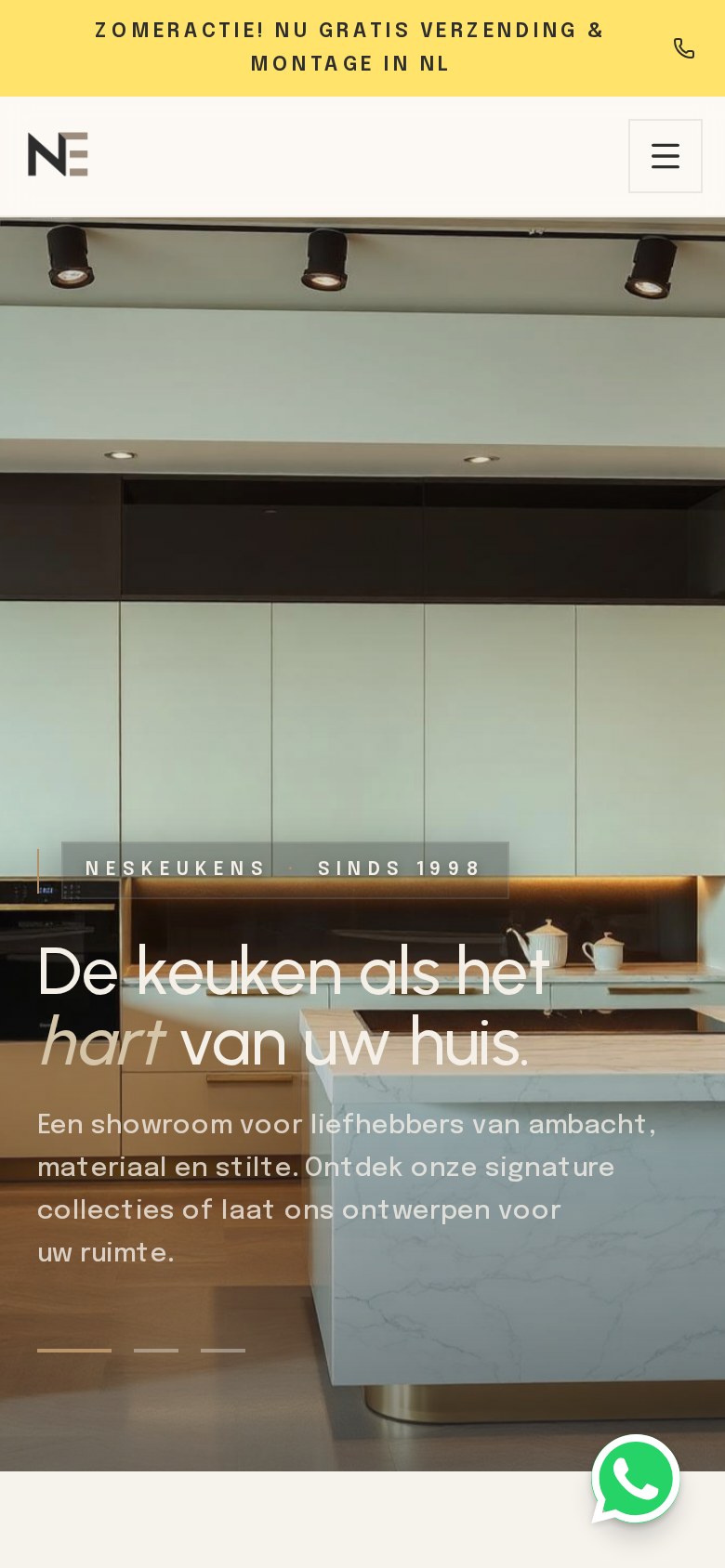 Mobiele weergave van Nes Keukens