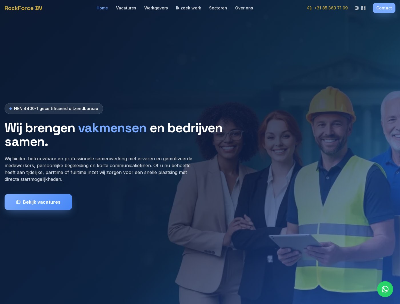 Website van RF Jobs