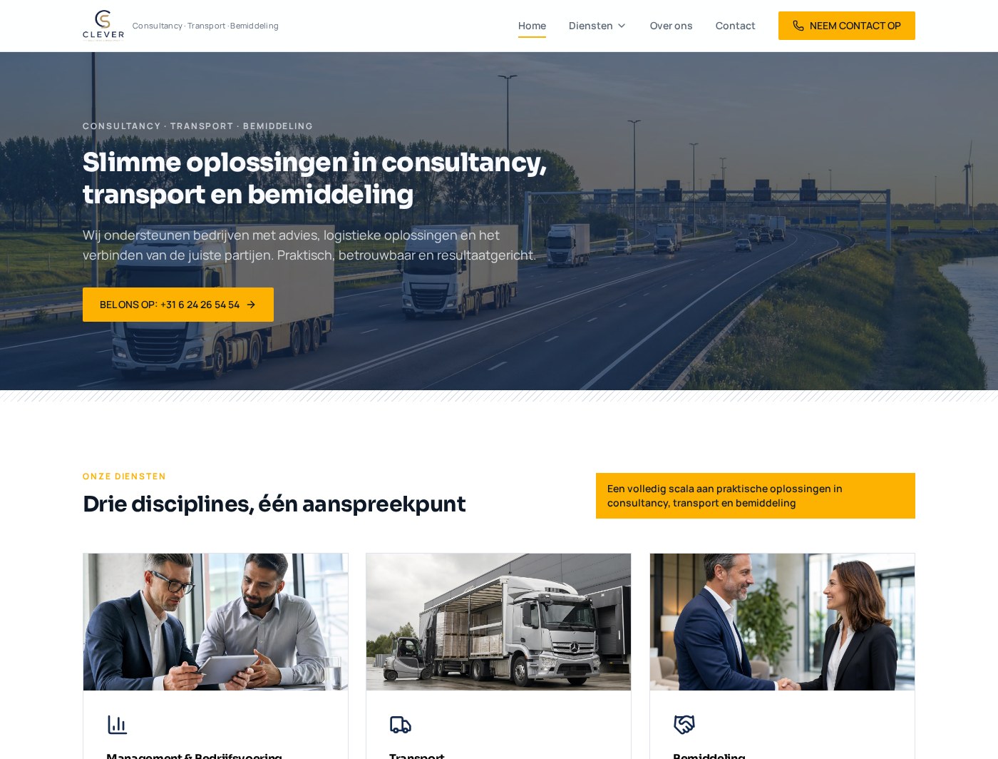 Website van Clever Consul